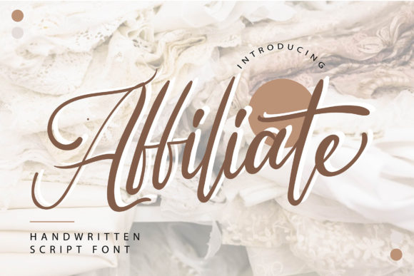 Affiliate Handwritten Font for Small Business Branding