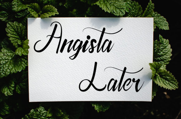 Angista Later: A Refined Script Font for Digital Branding