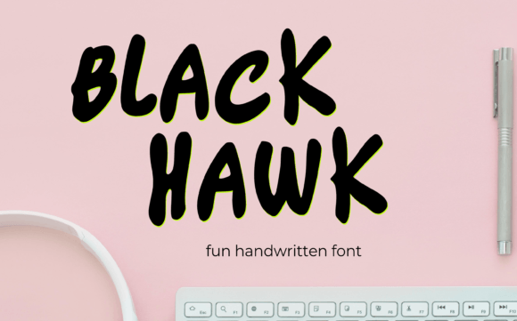 Black Hawn Font: A Casual, Swash-Filled Typeface for Handmade Brands