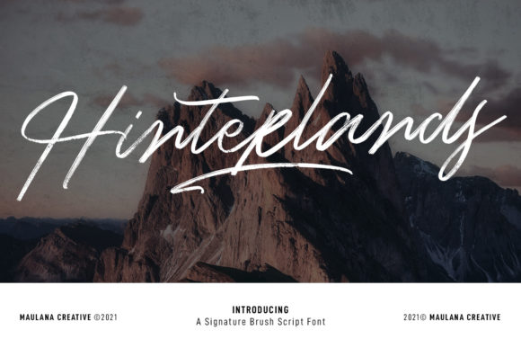 Hinterlands Signature: A Thoughtful Script Font for Editorial Moments