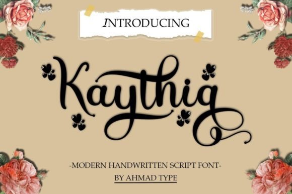 Kaythia: A Modern Handwritten Font for Web Design