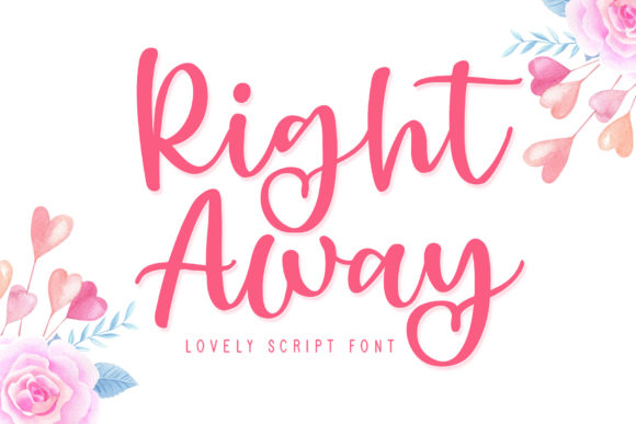 Right Away: A Refined Script Font for Elegant Branding