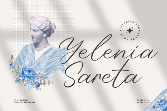 Yelenia Sareta: A Luxurious Script Font for Editorial Elegance